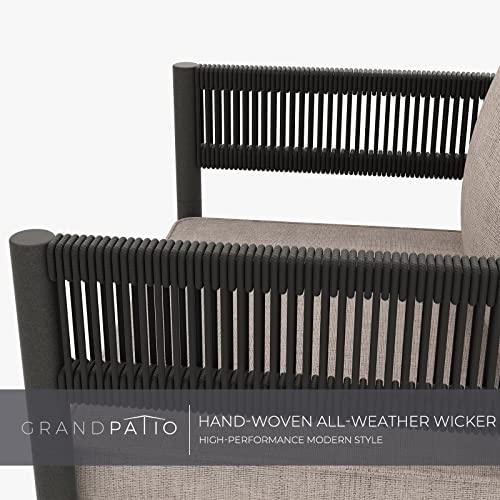 Grand Patio 4-Piece Outdoor Conversation Set With 2 Single Chairs And 2 Patio Coffee Tables, Wicker Furniture Set thumb #3
