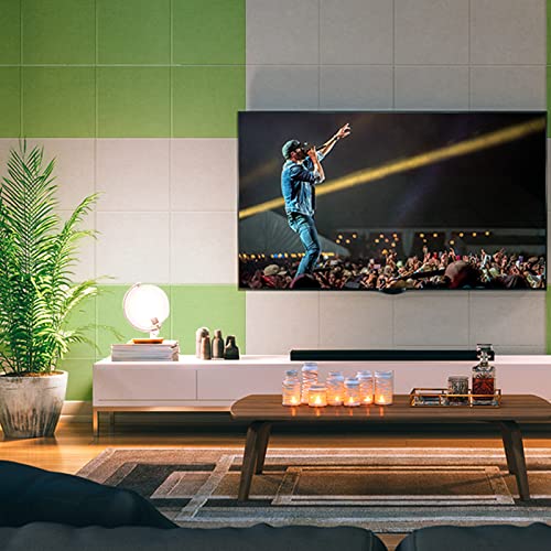 Image of Square Acoustic Wall Panels, Sound Absorbing Panels for Walls, Ceiling, Doors, 12 Pack 12 inchx12 inchx0.4 inch Self Adhesive Decorative Beige Acoustic Tiles for Recording Studio, Office, Room, Home