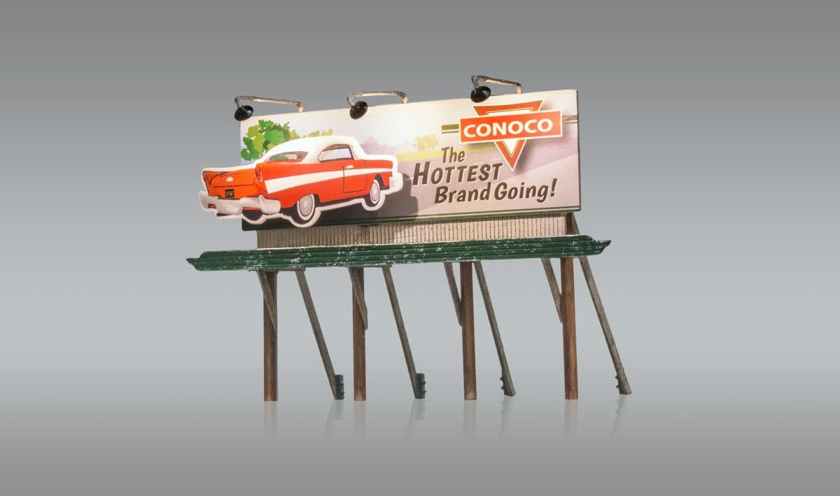 Woodland ScenicsHO-scale Model Railroad Billboard, Just Plug 5793, The Hottest Brand, LED Lighted, No Batteries Required, For Ages Child, Teen, Includes Just Plug Lighting System Components