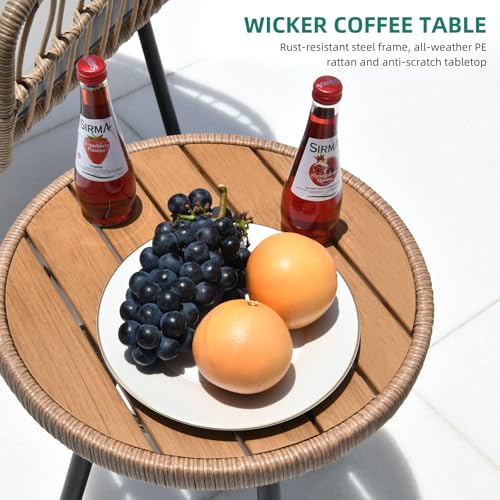 YITAHOME-4-Pieces-Patio-Furniture-Set-Outdoor-Wicker-Patio-Conversation-Set-All-Weather-Rattan-Bistro-Set-with-Loveseat-Chairs-Table-Soft-Cushions-for-Garden-Porch-Backyard-Grey YITAHOME 4 Pieces Patio Furniture Set Outdoor Wicker Patio Conversation Set All Weather Rattan Bistro Set with Loveseat Chairs Table Soft Cushions for Garden Porch Backyard Grey