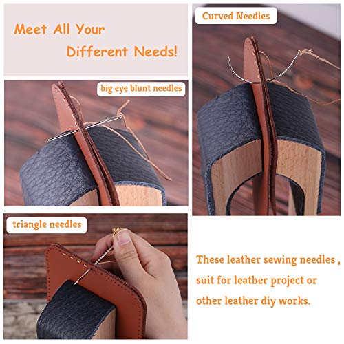 Image of Lunarm Stitching Pony Leather Stitching Pony Table Desktop Working Clamp | with Thread, Big Eye Sewing Needles, Nail Files, Replaceable Patch, Instruction, Beech Hardwood, Leathercraft Projects Repair