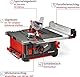 Einhell Professional Tischkreissäge mit Schiebetisch TP-CC 10 T (2000 W, 85 mm Schnitthöhe, Ø 254 mm Sägeblatt, Schiebeschlitten, Tischverbreiterung, Winkelanschlag)