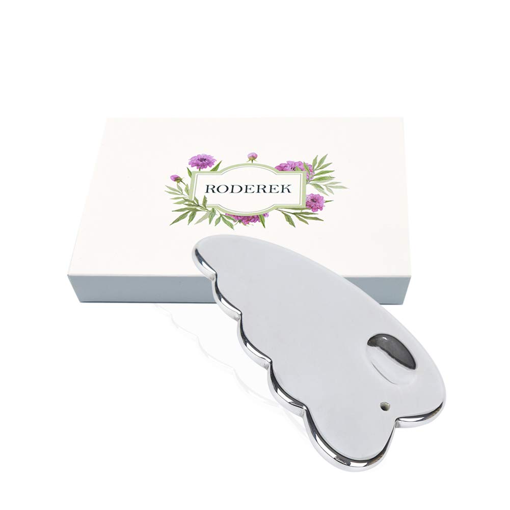 RODEREK Terahertz Stone Guasha - Masajeador de raspado, belleza facial, terapia física corporal, alivia la fatiga, herramienta magnética Gua sha para antiarrugas Tera Hertz Guasha