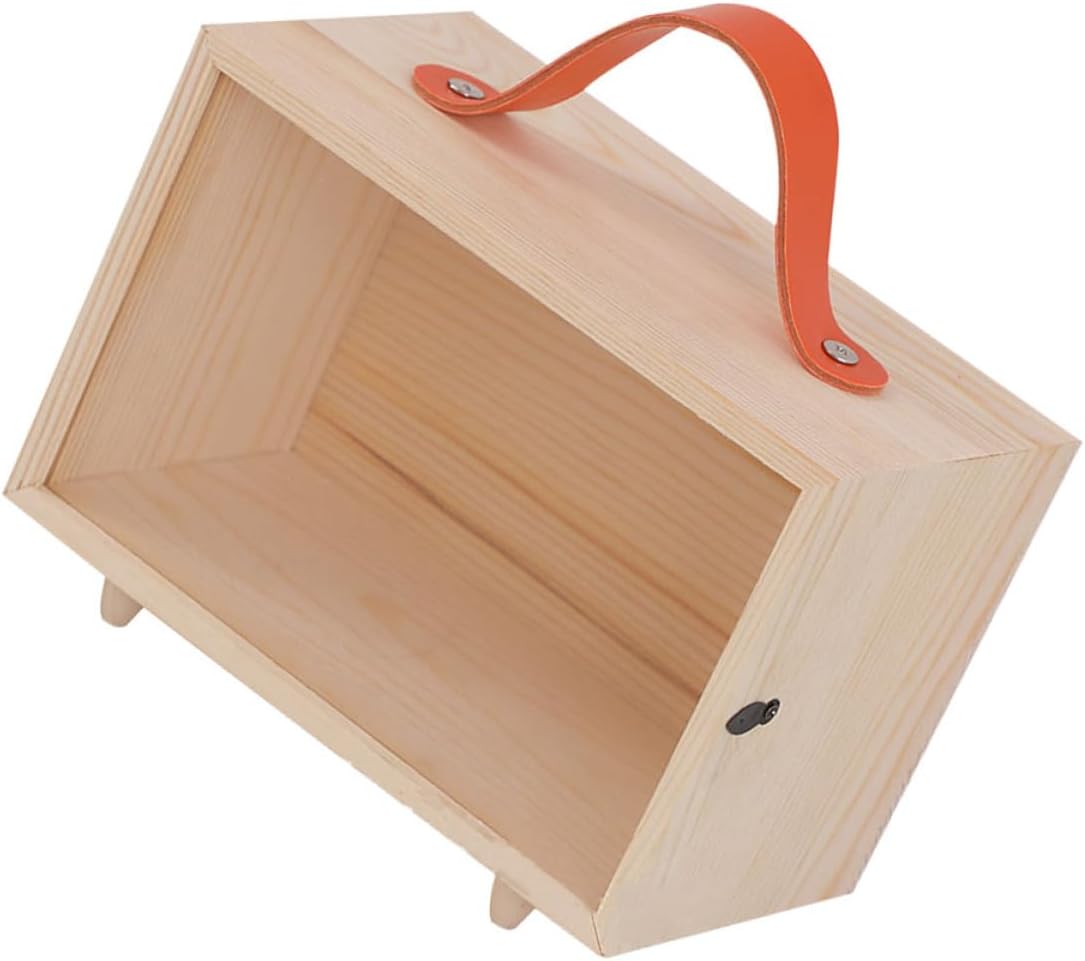 TEHAUX Acrylic Lid Wooden Bridesmaid Handheld Gift Box