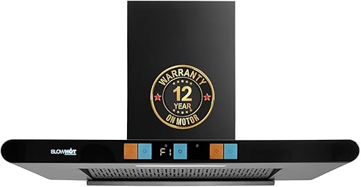 BLOWHOT Astra L BAC MS Chimney with Installation Kit: 90cm With Installation Kit | 1,300 m³/h Suction Power | Filterless Technology | Heat Auto…