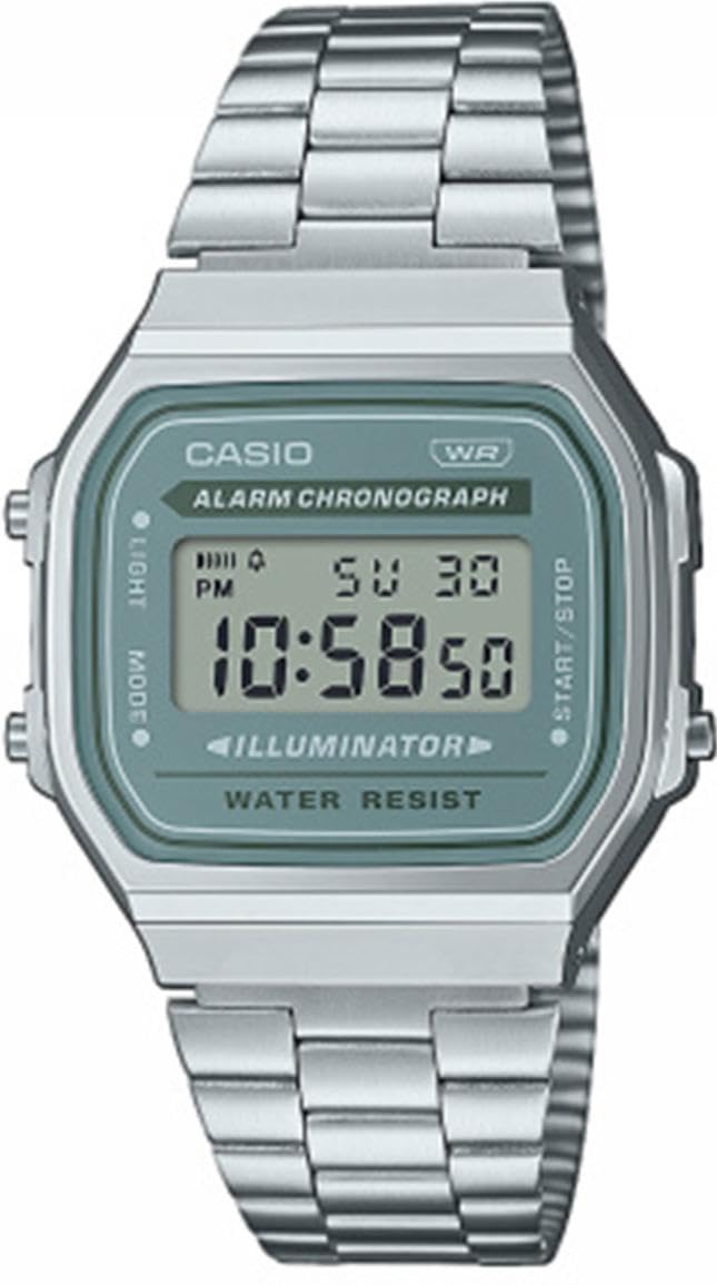 Casio VINTAGE ICONIC A168WA-3AYES Orologio digitale unisex Con allarme