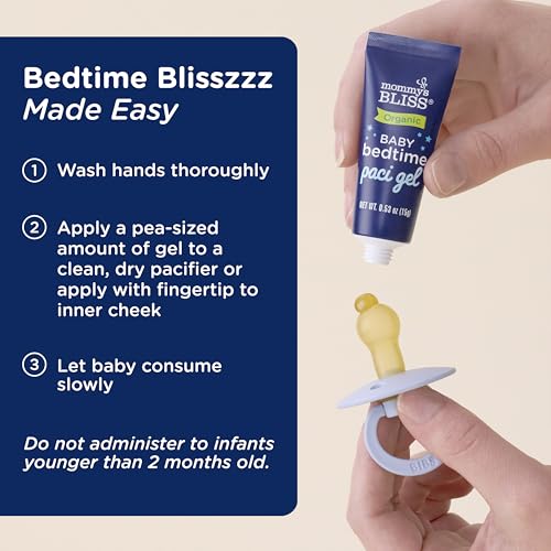 Mommy's Bliss Organic Baby Bedtime Paci Gel, Promotes Restful Sleep*, Melatonin Free, Age 2 Months+, 0.53 Fl Oz - Image 5
