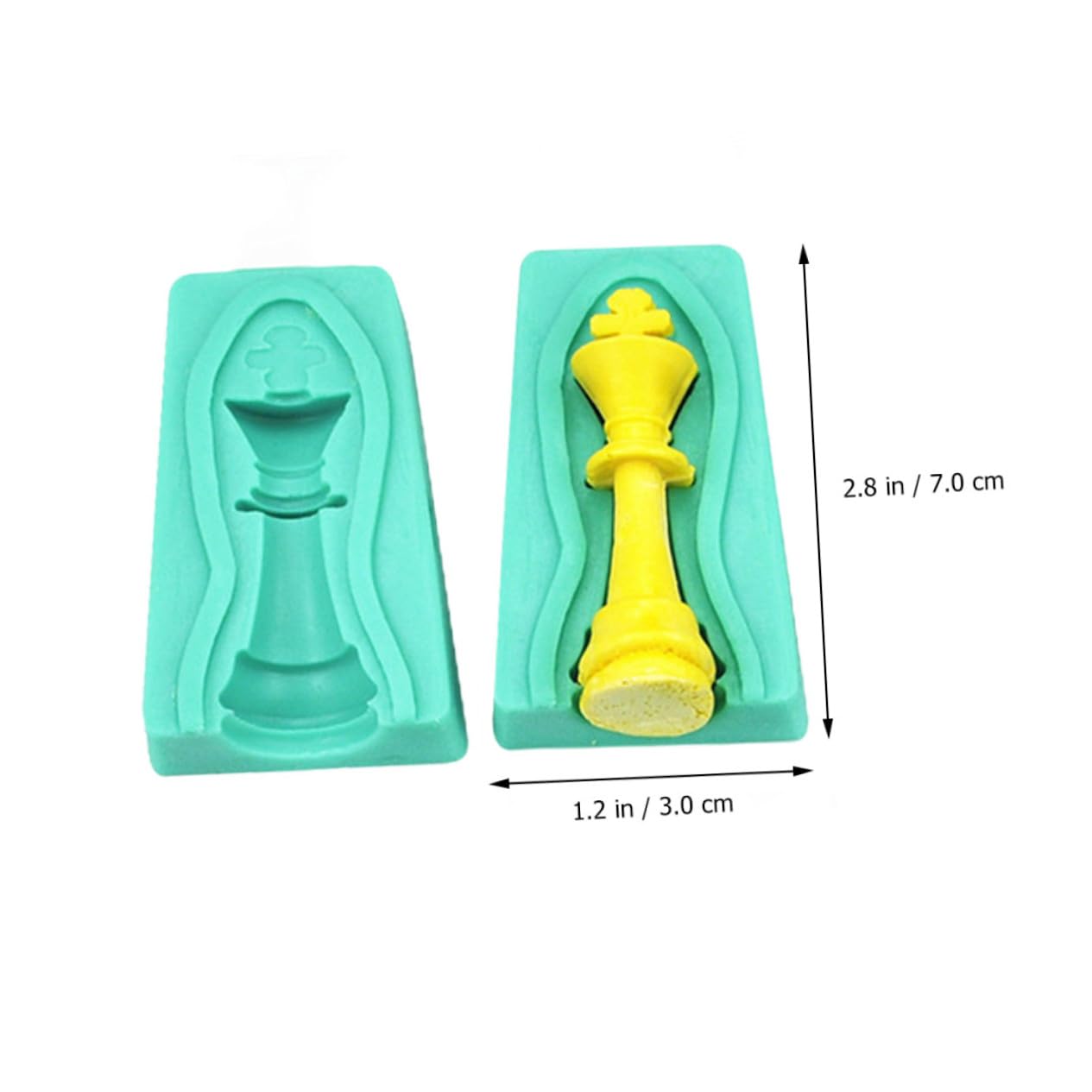 Stampo Cioccolato a Scacchi in Silicone 12 Pezzi Verde | Fondant e Torte, Flessibile, Facile da Pulire, Design Creativo per Preparazioni DIY