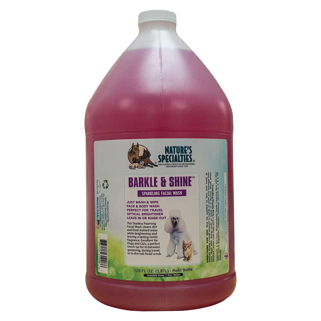 Nature's Specialties Barkle & Shine Waterless Foam Gesichtsreinigendes Hundeshampoo - Wasserloses Hundetrockenshampoo - Optischer Aufheller Farbverbesserndes Shampoo, 3.8L