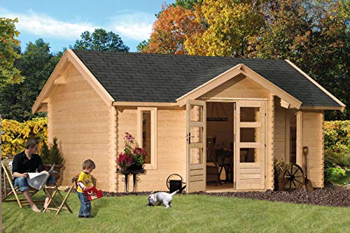 Preisvergleich Produktbild Unbekannt Karibu Gartenhaus Nordland Blockbohle 40 mm