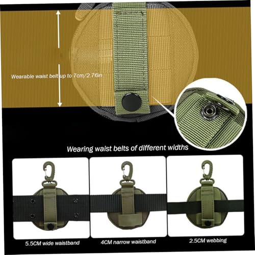Belt Pouch with Clip Nylon Key Pouch Portable Outdoor Mini Zippered Change Purse Round Mens Coin Key Bag for Travel Sports4