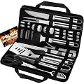 POLIGO 29PCS BBQ Grill Accessories Kit with 2 Different Grill Essential Tongs in Bag - Complete Heavy Duty Barbecue Tools Set for Backyard Party - Perfect Grilling Gifts on Birthday Christmas