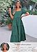KIRUNDO Women Summer Dresses 2025 Spring Fashion Boho Puff Sleeve Square Neck Pocketed Loose Fit Tiered Flowy Maxi Dress(X-Large, Green)
