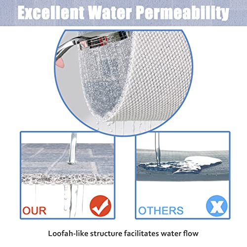 Shower Mat Bath Mat Non Slip Anti Mould Bathroom Bath Mat for Inside Bath Soft PVC Loofah Shower Mat for Inside Shower with Excellent Permeability - Image 4