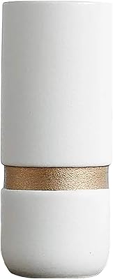 Jarrón simple de cerámica blanca, decoración moderna del hogar, jarrón de porcelana, jarrón de flores, diseño de origami, decoración de arreglos florales, accesorios de disparo, regalos (dorado)