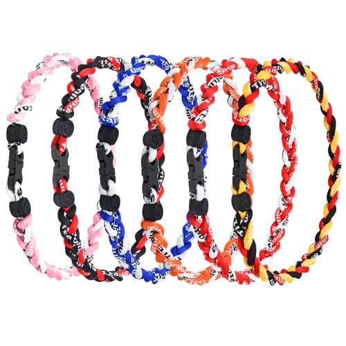 18inch Baseball Necklace,Fashion Tri-Braided Rope Tornado Necklace for Sports Fan