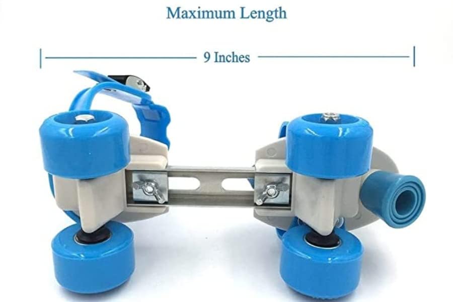 NestPlay Skating Shoes with School Sport PU | 4 Wheel Adjustable Skates | Dry Roller Skates for Kids | Adjustable up to 5-12 Years Age Group (Blue Colors Skating) - Image 6 thumbnail