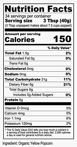 Anthony'S PU-MBIR-X0FV Organic Yellow Popcorn Kernels thumb #2