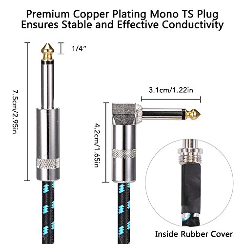 Asmuse Cavo Chitarra 3M Spirale Slient Cavo Jack