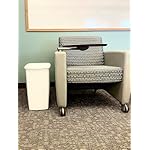 Rubbermaid Small Kitchen Bathroom Trash Can, 9 Gallons, White, Waste Basket for Under Counter/Kitchen/Office/Bedroom/Bathroom - Image 4