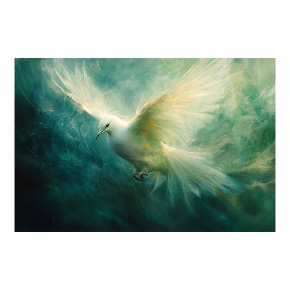 JOSUE Large Animal Canvas Wall Art Minimalist Modern Large Panoramic Landscape Artwork for Living Room Bedroom Bathroom Office Home Decor(Green 31)-70x100cm Unframed