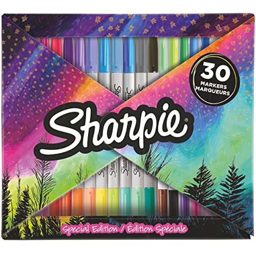 Sharpie シャーピー 油性マーカー オーロラパック 30本 セット F 中字/UF 極細 油性ペン 2158181