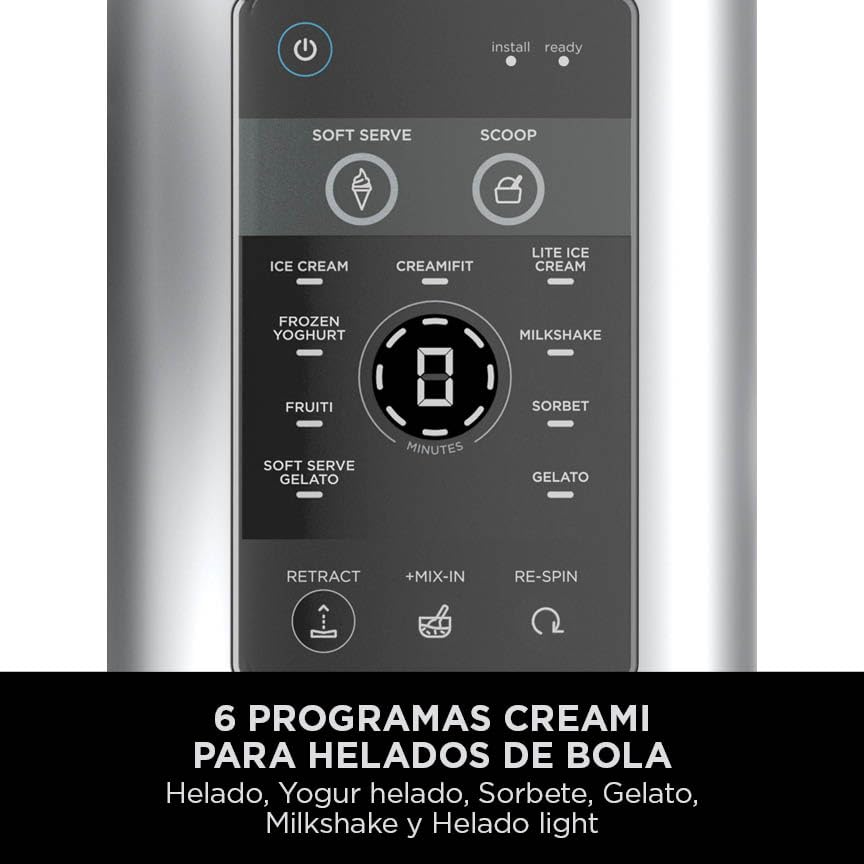 Miniatura 2 de Ninja CREAMi Scoop & Swirl, Heladera con 2 Tarrinas de 480 ml, Plata