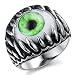 Elove Jewelry Stainless Steel Dragon Claw Evil Eye Men's Ring