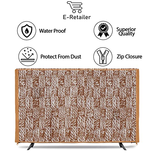 Image of Transparent LCD /LED T.V Protector Cover with Zipper Enclosure for 26 Inch Suitable for All Major Brand & Model (Color-Yellow, Size-25.5.3x17 Inches)