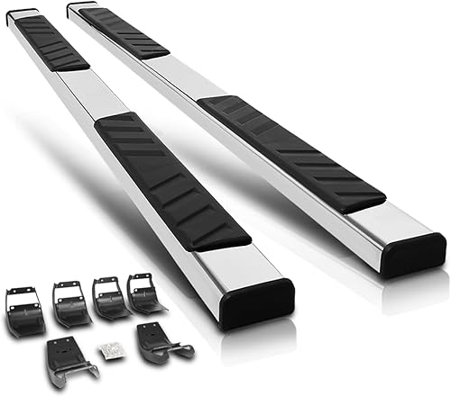 PM PERFORMOTOR Barra de estribo de acero inoxidable pulido de 5 pulgadas, compatible con Ford F150 (SuperCrew) Crew Cab 15-22 Ford F250 F350 SD