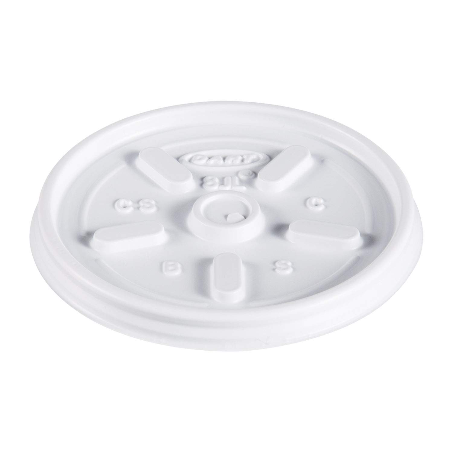 Container Vented Plastic Lids For 8 Ounce Hot/Cold Foam Cups (DAR8JL) Category: Cup Lids by DART – 8 ounces, 8.0 fluid_ounces, Plastic, White