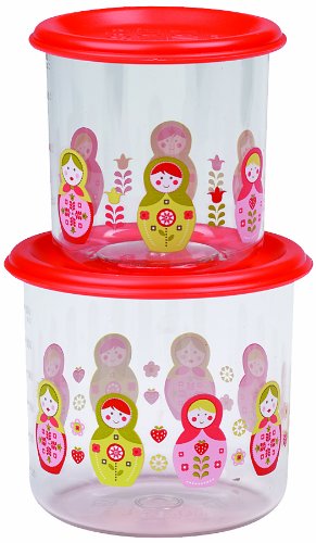 Sugarbooger Good Lunch Large Snack Container, Matryoshka Doll, 2 Count