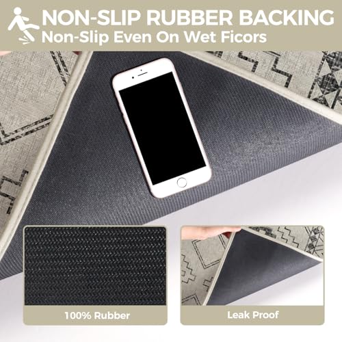 Image of YDKGL Indoor Door Mat 20 inchx31 inch,Beige Door Mats Indoor Entrance Dirt Resistant & Absorbent, Non-Slip Rubber Backing Front Door Mats,Washable Low-Profile Doormat for Entryway, Inside Home Entrance