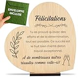 BELLE CARTE DE FÉLICITATIONS EN BOIS: Belles cartes ou cartes postales avec une dédicace spéciale pour féliciter quelqu'un pour ses réalisations. Ces cartes de félicitations sont parfaites pour offrir lors d'occasions telles que les diplômes, les promotions professionnelles ou toute réussite significative. Idéales pour les amis, la famille ou les collègues.