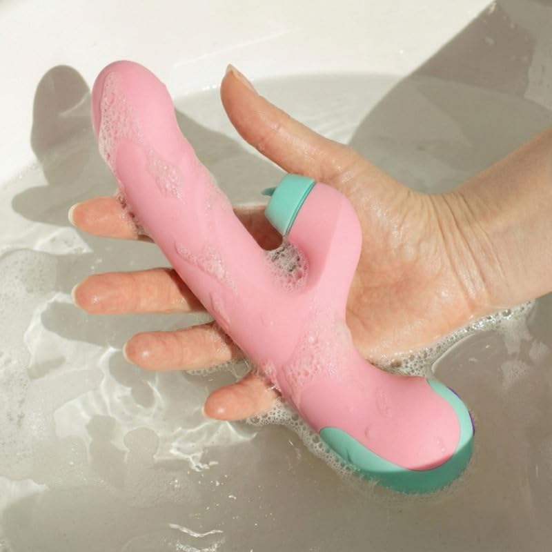 Daisy, Vibrador Conejito, Recargable USB, Silicona, 100% Sumergible (Rosa)