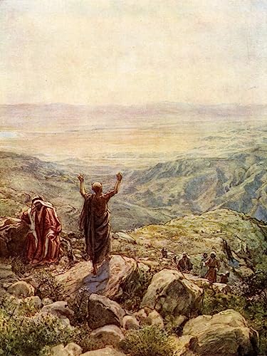 Tableau Balaam camp d'Israël Bible William Brassey Hole grand format déco murale vintage 60x90