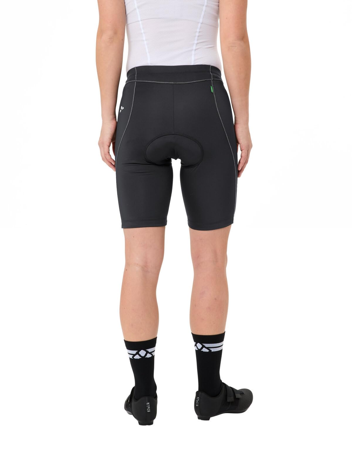 VAUDE Women's Active Pants, Funktionelle Radhose, atmungsaktiv, elastisch, schnelltrocknend, Funktionelles Sitzpolster, Passform: Slim fit, Black Uni, 36