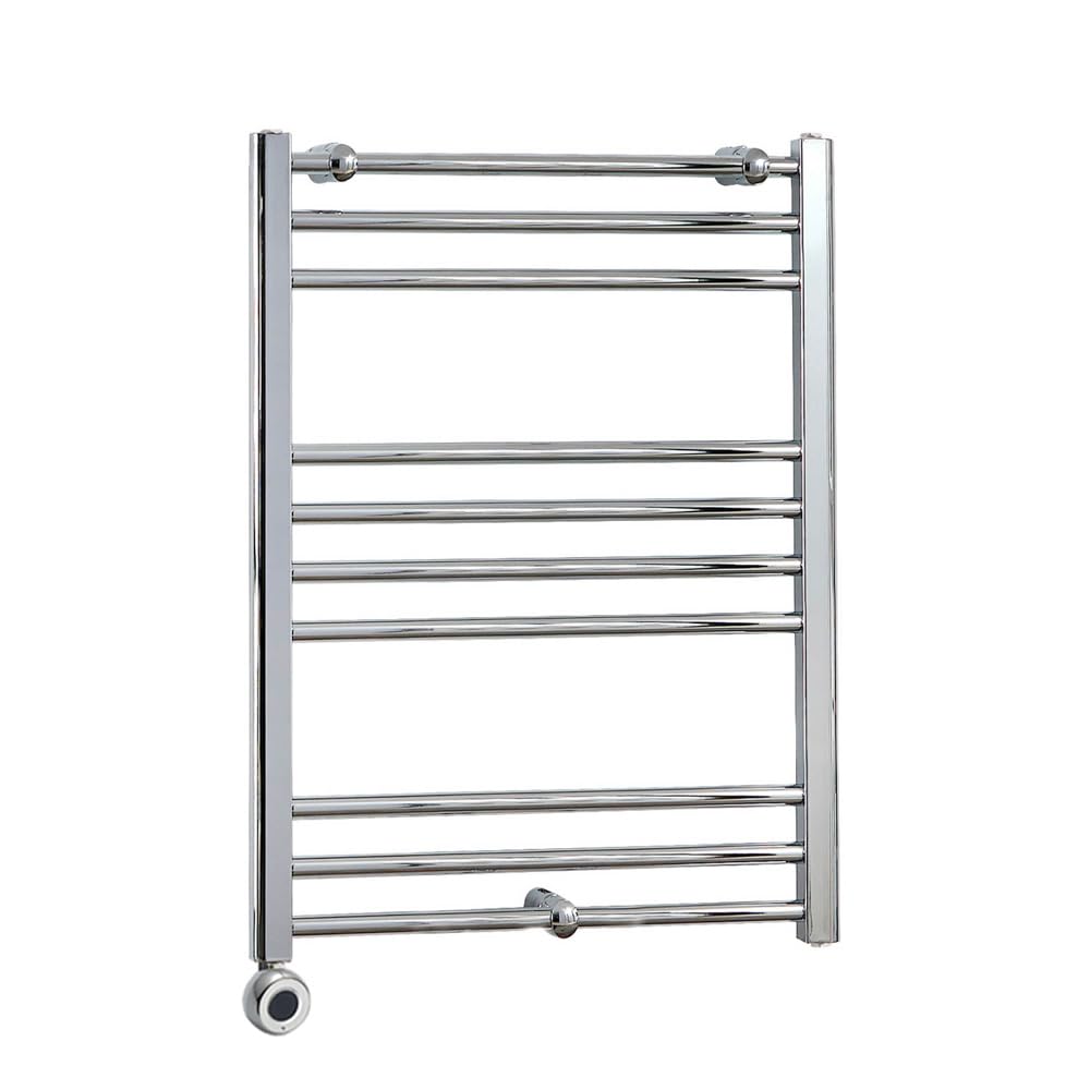 Milano Kent 400W Chrome Straight Bar Wifi Electric Heated Towel Rail - 800Mm X 600Mm