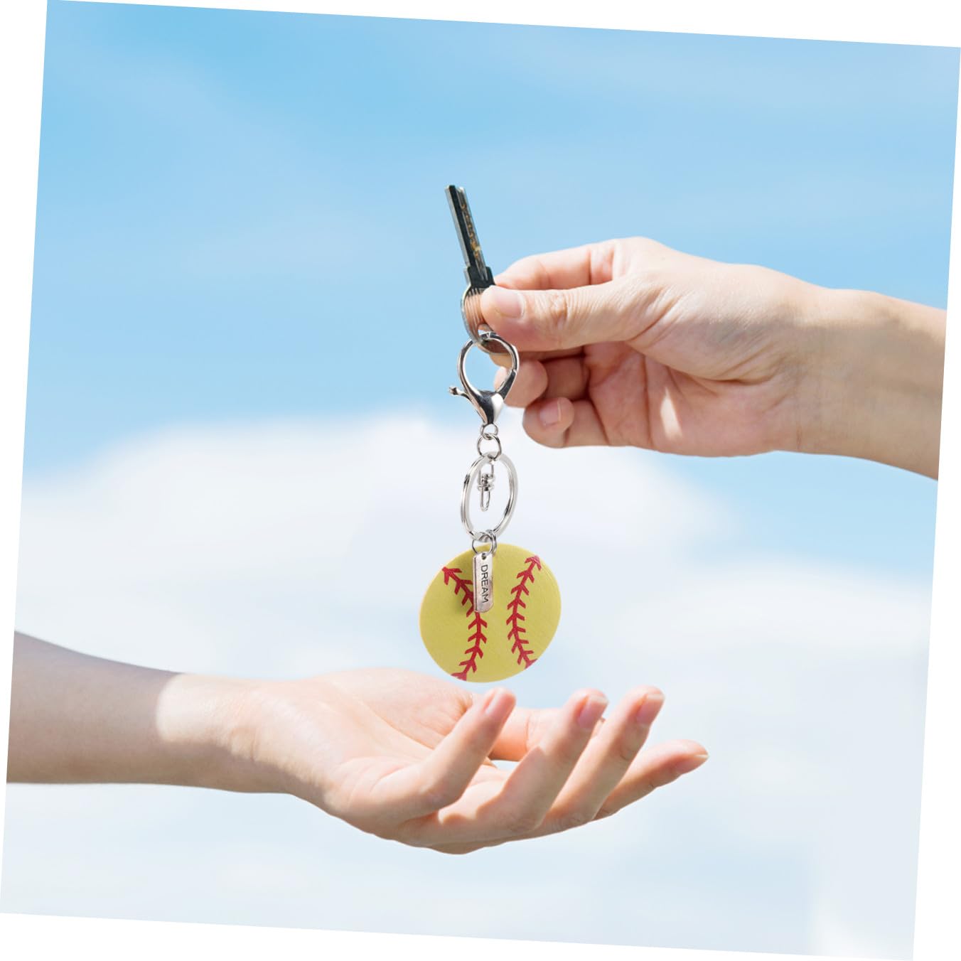 BESTonZON Portachiavi Softball Per Decorazioni Per Chiavi E Sportivo Per Appassionati Softball