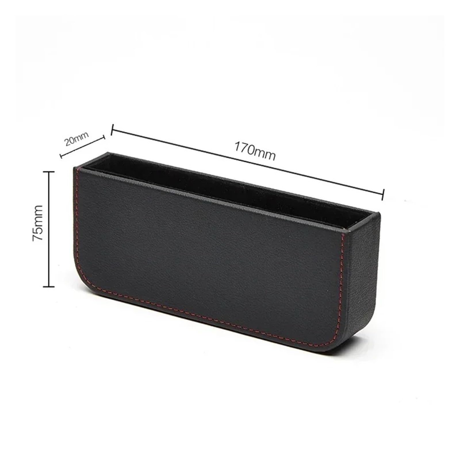 Porta Occhiali Interno Auto Gap per Seggiolino Auto Scatola Portaoggetti Multifunzionale Lato Conducente Organizer Supporto per Telefono Decorativi Neri Interni(Black)