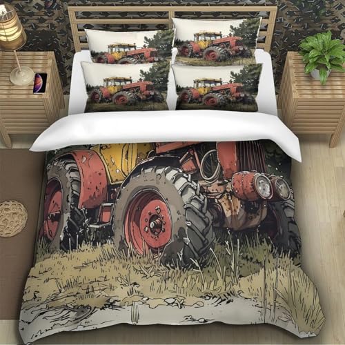Housse de couette hypoallergénique et douce en microfibre résistante King 220x240cm - 5