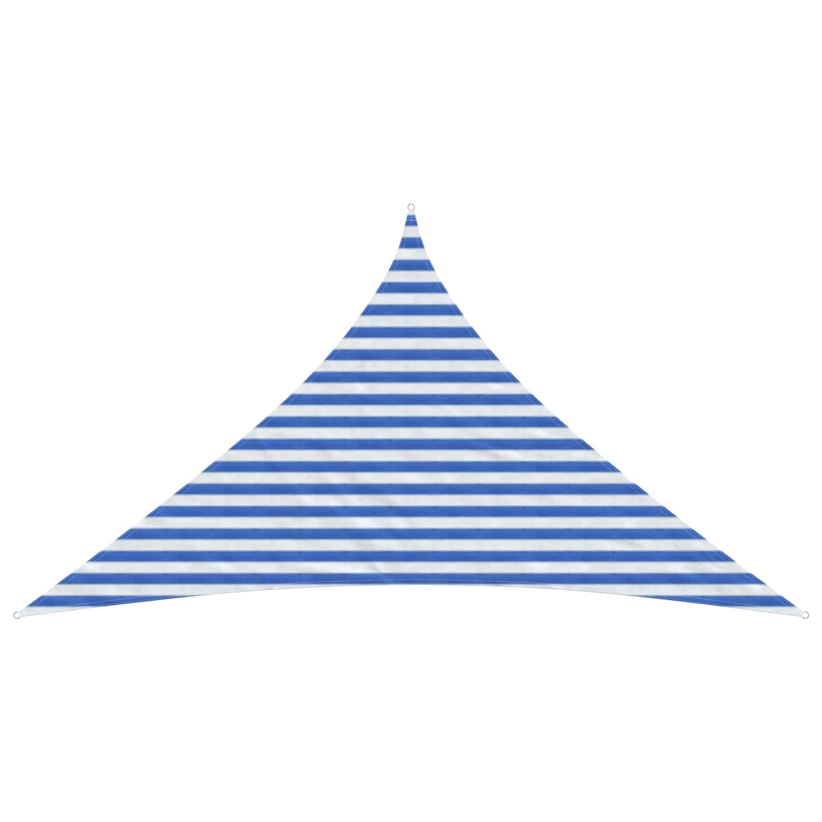 vidaXL Sunshade Sail 3 x 3 x 4.2 m HDPE Triangular Blue and White