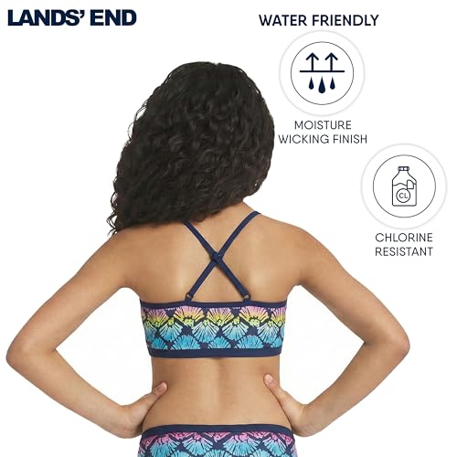 Image of Lands' End Girls' Swim UPF 50+ Adjustable Strap Bikini Set