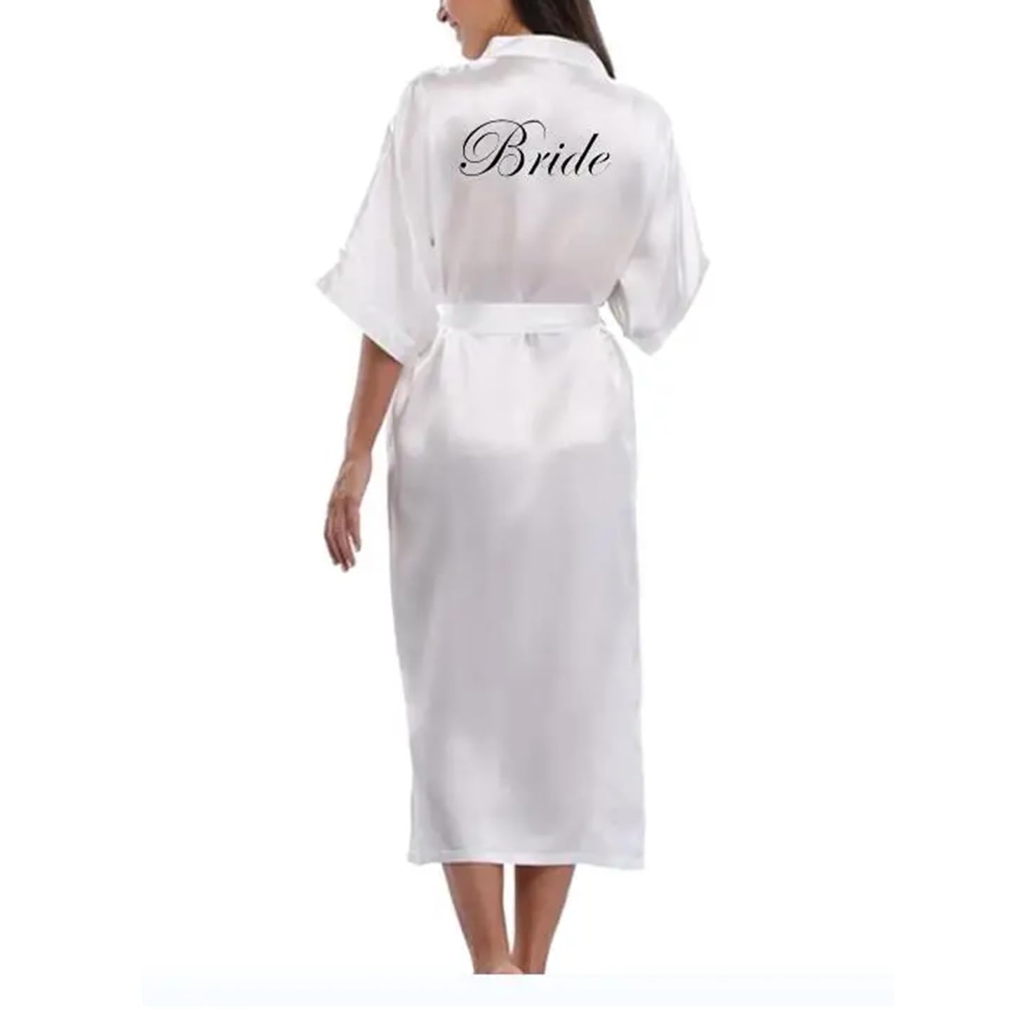 Yeuyyben Champagne Oro Robe Sposa Raso Kimono Robe Donne Matrimonio Sorella Della Sposa Stampa Damigella D'onore Abiti Da Sposa
