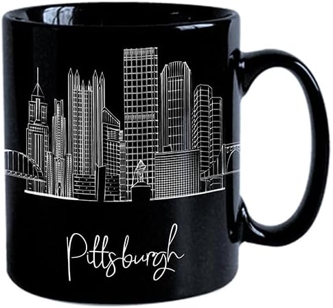 Vista 57 de TJ Originals - Taza de café Boston Massachusetts, regalo de taza de café de recuerdo de viaje turístico, taza de cerámica Skyline de 11 oz, taza