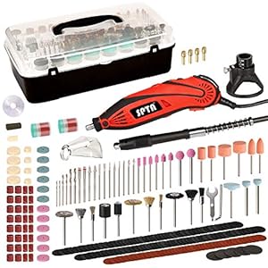 Strumento Multifunzione, SPTA 230V 130W Utensile smerigliatrice Utensile Rotante con 388 Accessori, Velocita’ Variabile Progettazione Aerodinamica per Incidere, Tagliare, Lucidare, Levigare