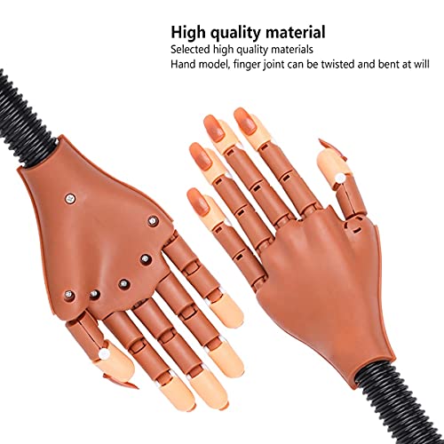 Acrylic Nail Maniquin Hand For Nail Practice-Flexible Movable Practice Hand For Acrylic Nails-Fake False Nail Training Hand Nail Manicure Print Practice Tool With 300Pcs Nail Tips And Manicure Tools #TOP3