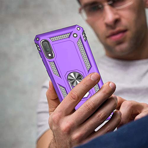 Coque Samsung Galaxy A10E Yiakeng violette de qualité militaire antichoc - 5