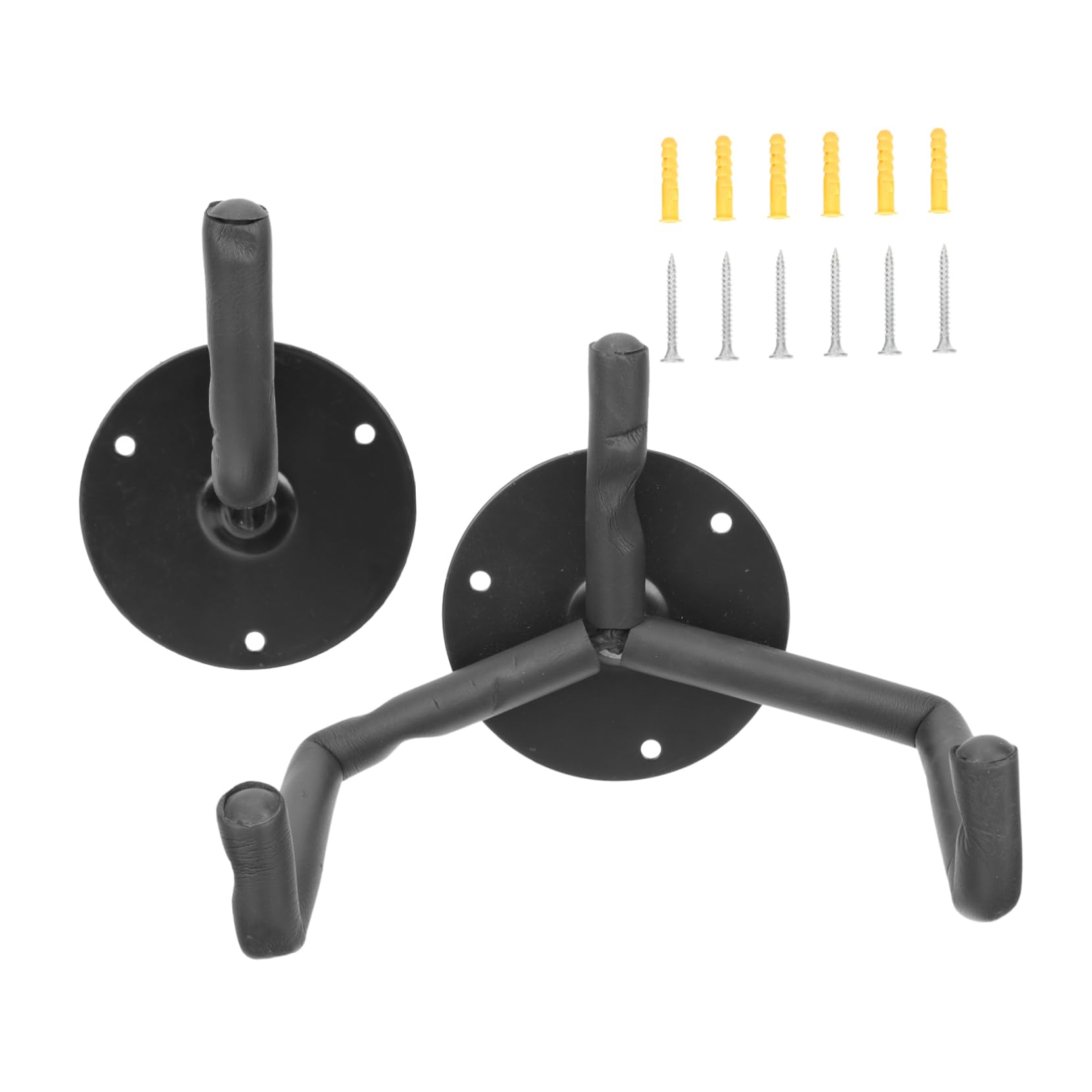 Vaguelly 1 Set Horizontal Guitar Wall Mount Premium Metal Holder for Ukulele Bass Electric Acoustic Guitars Easy Installation with Screw Kit for Displaying Stringed Instruments