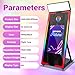 Magic Mirror Photo Booth with Flight Case and Square Fill Light, 65in Movable Mirror Photo Booth Machine with 32in Touch Screen for Events Parties Wedding Rental (Black)